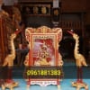 Mẫu Hạc Thờ Gương Thờ Dát Vàng PT-0105