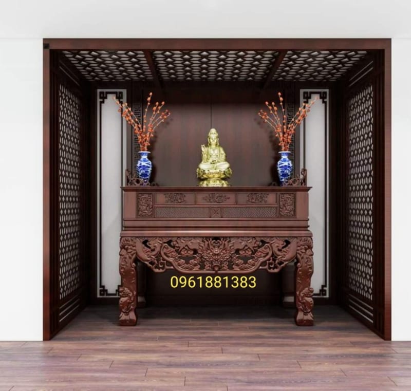 Mẫu Phòng Thờ Sơn PU PT-0143